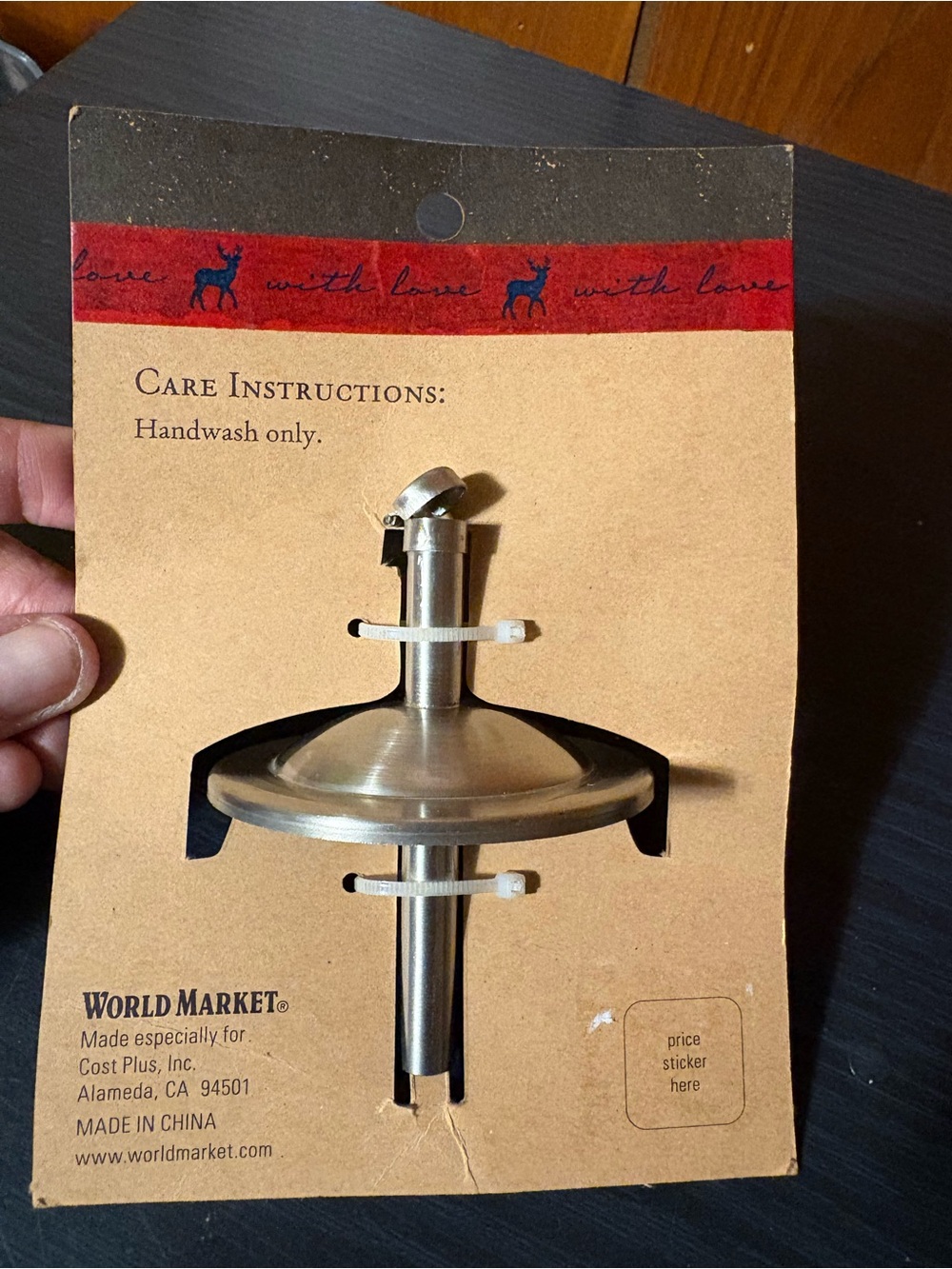 Cost Plus World Market Stainless Steel Pourer with Drip-Catch – Brushed Silver